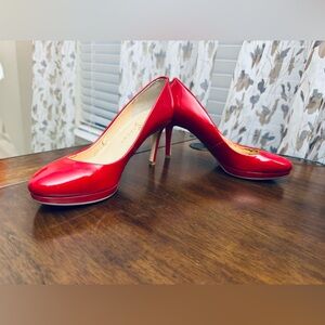 Ivanka Trump Glossy Candy Apple Red Heels